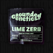 Ein 7er-Pack feminisierter „Lime Zerb“-Samen von Grounded Genetics.